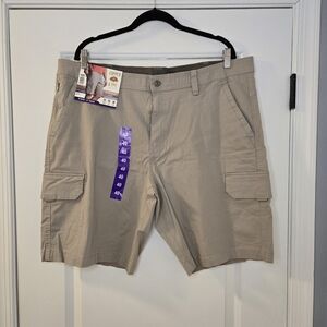 Copper & Oak Venture Ripstop Cargo Shorts Size 40 Inseam 10" Tan Flex Waist